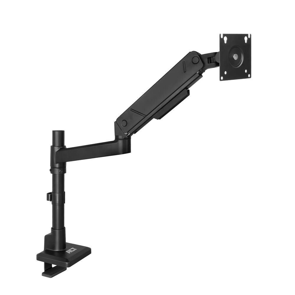 ACT AC8329 Monitorarm Office Solid Pro - Gasveer - 1 scherm tot 45\ - Paalbevestiging