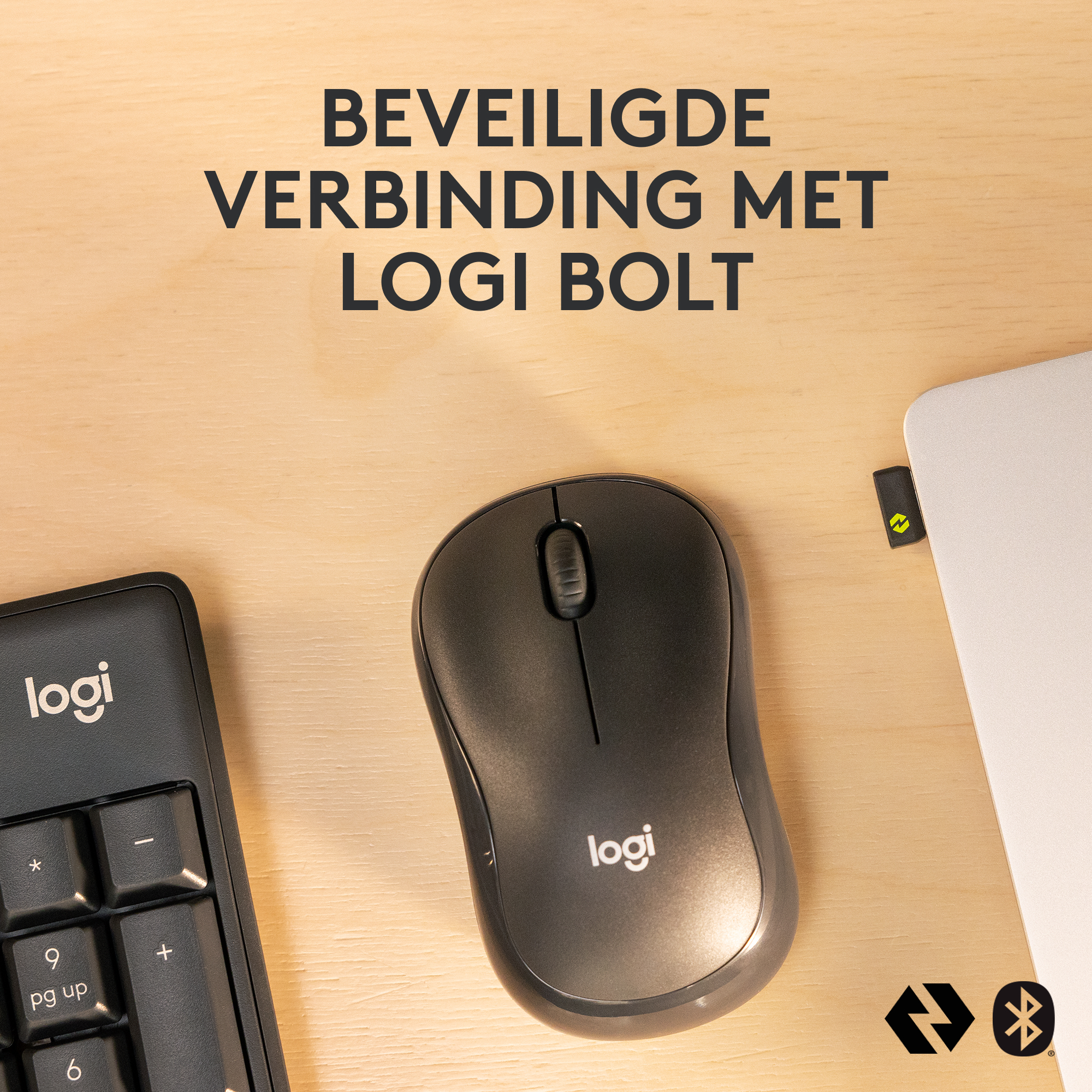 Logitech Wireless Desktop MK370 - Toetsenbord en Muis - Bluetooth 