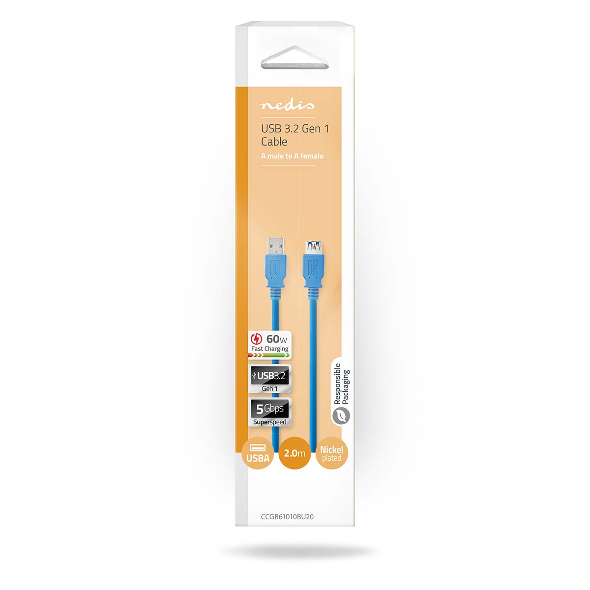 Nedis USB Verleng 3.2 (gen1) | CCGB61010BU20