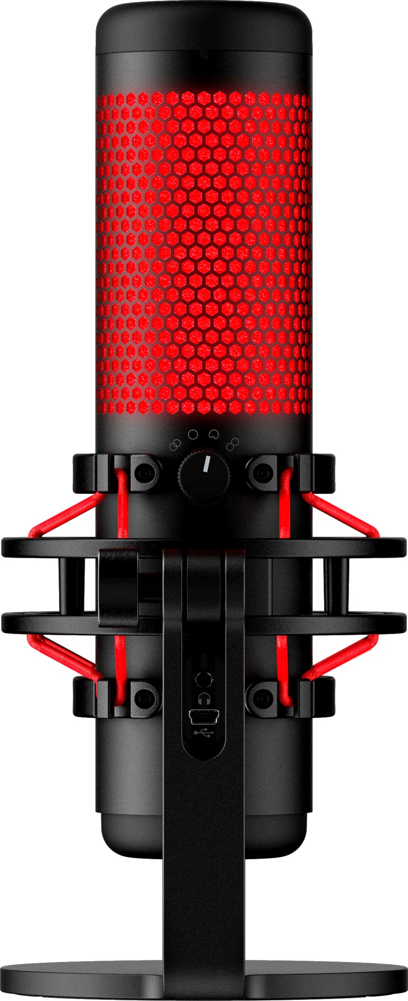 HyperX Microfoon QuadCast, USB, Zwart/Rood