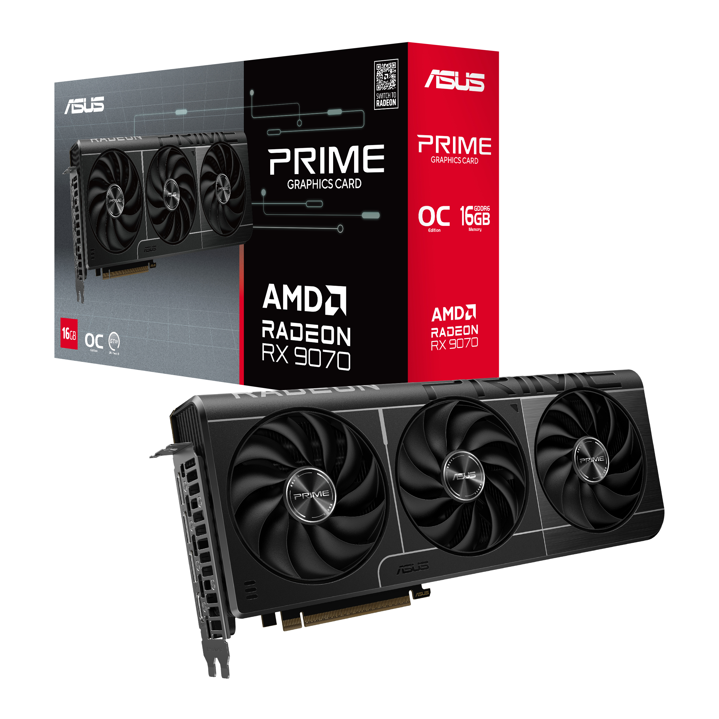 ASUS Prime Radeon RX 9070 OC Edition 16GB GDDR6
