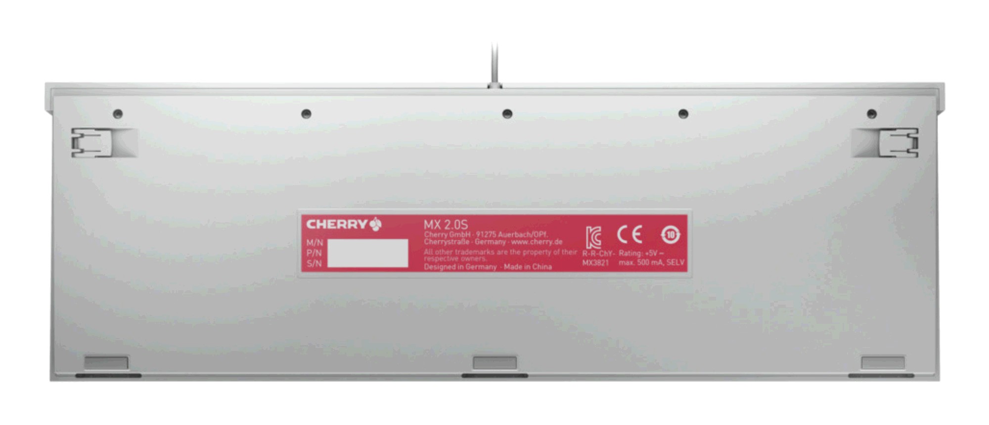 Cherry MX 2.0S RGB MX Blue, Wit