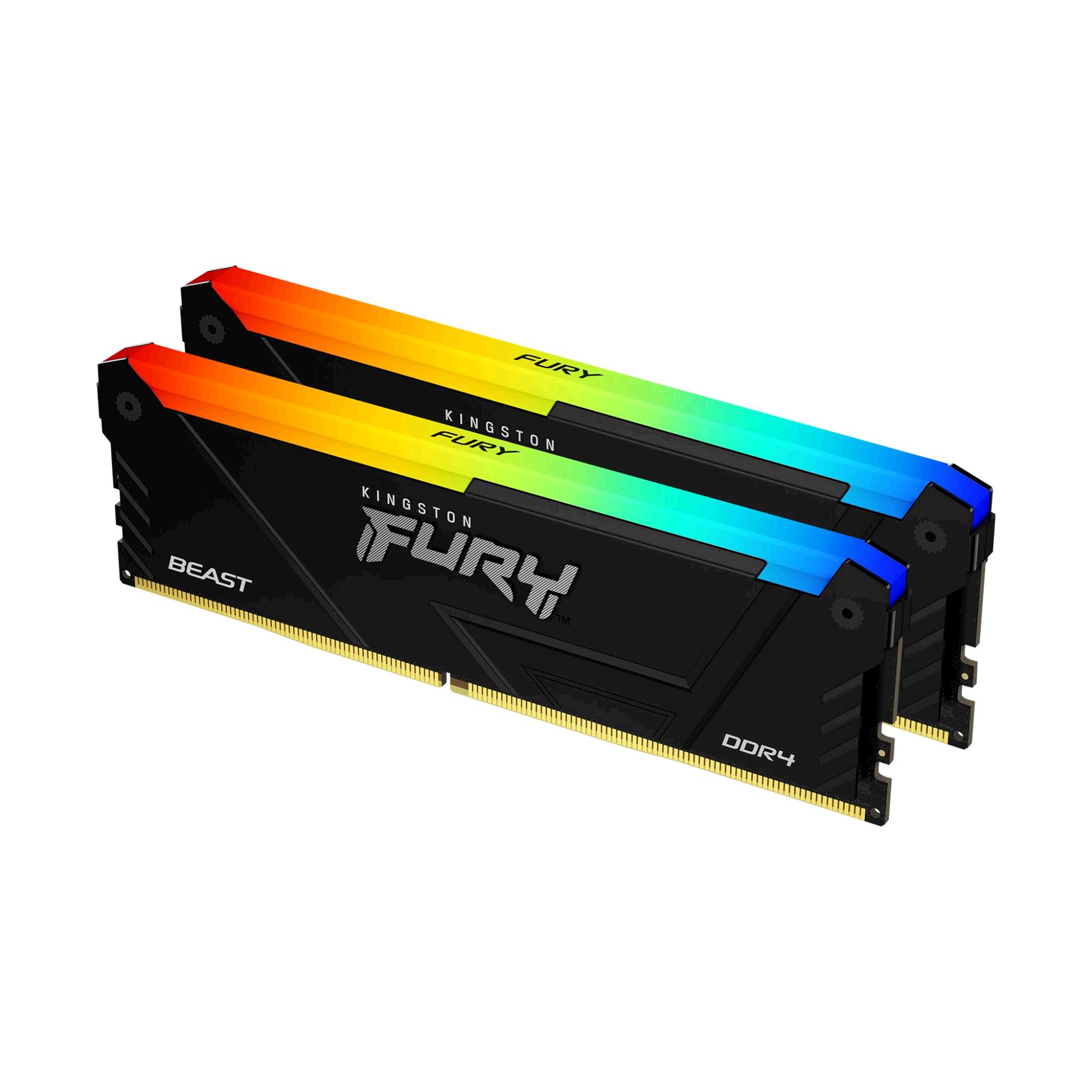 Kingston 32GB Kit DDR4 Fury Beast RGB, XMP