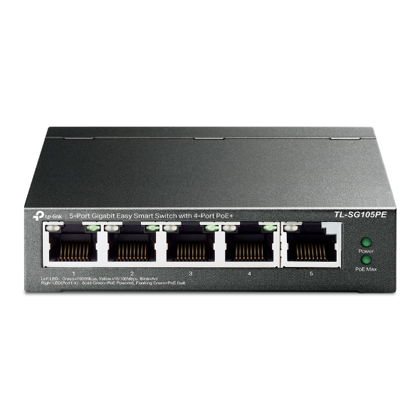 TP-Link TL-SG105PE - 5-Port Gigabit Easy Smart Switch - PoE